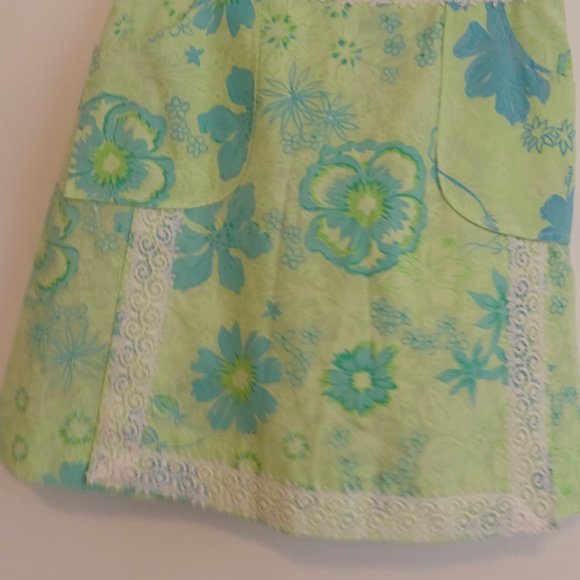 LILLY PULITZER Pansy Lace Skort Skirt Shorts Lagoon Green Wave Sz M - Picture 7 of 16